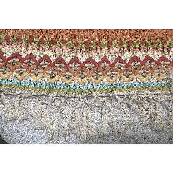 Double D Ranch Ivory Multi 2 Piece Set L Tank Maxi Skirt Embroidered Beaded - Picture 2 of 6